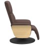 Brown synthetic leather recliner with footrest by , Armchairs - Ref: Foro24-356626, Price: 237,83 €, Discount: %