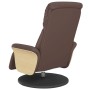 Sillón reclinable con reposapiés cuero sintético marrón de , Sillones - Ref: Foro24-356626, Precio: 237,83 €, Descuento: %