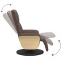 Sillón reclinable con reposapiés cuero sintético marrón de , Sillones - Ref: Foro24-356626, Precio: 237,83 €, Descuento: %