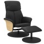 Sillón reclinable con reposapiés cuero sintético negro de , Sillones - Ref: Foro24-356632, Precio: 185,99 €, Descuento: %