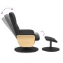 Sillón reclinable con reposapiés cuero sintético negro de , Sillones - Ref: Foro24-356632, Precio: 187,34 €, Descuento: %