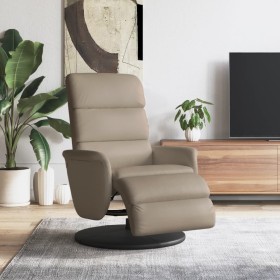 Sillón reclinable con reposapiés cuero sintético capuchino de , Sillones - Ref: Foro24-356721, Precio: 245,99 €, Descuento: %