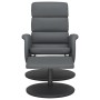 Reclining armchair with footrest in gray synthetic leather by , Armchairs - Ref: Foro24-356723, Price: 168,15 €, Discount: %