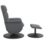 Reclining armchair with footrest in gray synthetic leather by , Armchairs - Ref: Foro24-356723, Price: 168,15 €, Discount: %