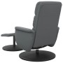 Reclining armchair with footrest in gray synthetic leather by , Armchairs - Ref: Foro24-356723, Price: 168,15 €, Discount: %