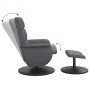 Sillón reclinable con reposapiés cuero sintético gris de , Sillones - Ref: Foro24-356723, Precio: 168,15 €, Descuento: %