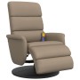 Recliner massage footrest synthetic leather cappuccino by , Armchairs - Ref: Foro24-356728, Price: 273,99 €, Discount: %