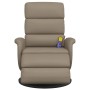 Recliner massage footrest synthetic leather cappuccino by , Armchairs - Ref: Foro24-356728, Price: 273,99 €, Discount: %