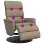 Recliner massage footrest synthetic leather cappuccino by , Armchairs - Ref: Foro24-356728, Price: 273,99 €, Discount: %