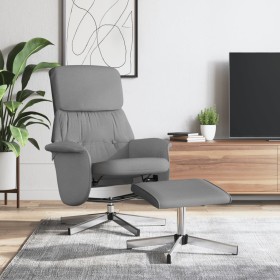 Sillón reclinable con reposapiés tela gris claro de , Sillones - Ref: Foro24-356666, Precio: 154,99 €, Descuento: %