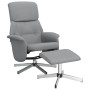 Reclining armchair with light gray fabric footrest by , Armchairs - Ref: Foro24-356666, Price: 154,99 €, Discount: %