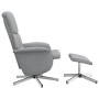 Reclining armchair with light gray fabric footrest by , Armchairs - Ref: Foro24-356666, Price: 154,99 €, Discount: %