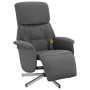 Dark gray fabric reclining massage chair with footrest by , Armchairs - Ref: Foro24-356670, Price: 183,07 €, Discount: %