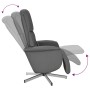 Sillón reclinable de masaje con reposapiés tela gris oscuro de , Sillones - Ref: Foro24-356670, Precio: 183,07 €, Descuento: %