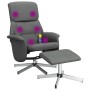 Dark gray fabric reclining massage chair with footrest by , Armchairs - Ref: Foro24-356679, Price: 139,02 €, Discount: %