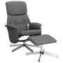 Dark gray fabric reclining massage chair with footrest by , Armchairs - Ref: Foro24-356679, Price: 139,02 €, Discount: %