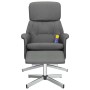 Dark gray fabric reclining massage chair with footrest by , Armchairs - Ref: Foro24-356679, Price: 139,02 €, Discount: %