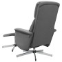 Sillón reclinable de masaje con reposapiés tela gris oscuro de , Sillones - Ref: Foro24-356679, Precio: 139,02 €, Descuento: %