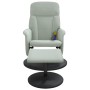 Light gray velvet reclining massage armchair with footrest by , Armchairs - Ref: Foro24-356700, Price: 151,40 €, Discount: %