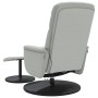 Light gray velvet reclining massage armchair with footrest by , Armchairs - Ref: Foro24-356700, Price: 151,40 €, Discount: %