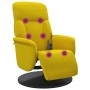 Sillón reclinable masaje con reposapiés terciopelo amarillo de , Sillones - Ref: Foro24-356698, Precio: 223,99 €, Descuento: %