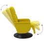 Sillón reclinable masaje con reposapiés terciopelo amarillo de , Sillones - Ref: Foro24-356698, Precio: 223,99 €, Descuento: %