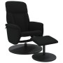 Sillón reclinable con reposapiés terciopelo negro de , Sillones - Ref: Foro24-356691, Precio: 185,86 €, Descuento: %