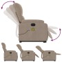 Liftable massage recliner taupe gray microfiber fabric by , Armchairs - Ref: Foro24-3204936, Price: 302,58 €, Discount: %