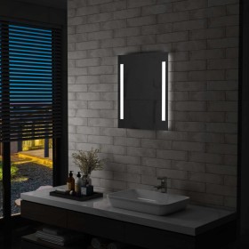 Espejo de pared de baño con LED 50x60 cm de vidaXL, Espejos - Ref: Foro24-144702, Precio: 87,99 €, Descuento: %