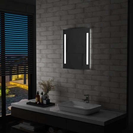 Espejo de pared de baño con LED 50x60 cm de vidaXL, Espejos - Ref: Foro24-144702, Precio: 87,29 €, Descuento: %