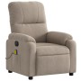 Electric massage recliner taupe gray microfiber fabric by , Armchairs - Ref: Foro24-3204922, Price: 281,98 €, Discount: %