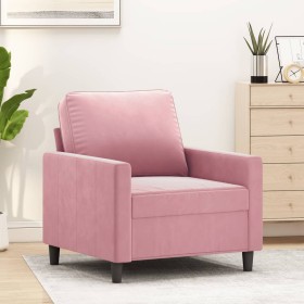 Pink velvet armchair 60 cm by , Sofas - Ref: Foro24-359182, Price: 157,99 €, Discount: %