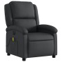 Sillón reclinable de masaje eléctrico cuero auténtico negro de , Sillones - Ref: Foro24-3204258, Precio: 370,51 €, Descuento: %