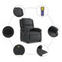 Reclining massage chair with lift in genuine black leather by , Armchairs - Ref: Foro24-3204266, Price: 395,25 €, Discount: %