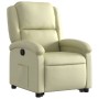 Sillón reclinable elevable cuero auténtico color crema de , Sillones - Ref: Foro24-3204264, Precio: 491,99 €, Descuento: %