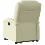 Sillón reclinable elevable cuero auténtico color crema de , Sillones - Ref: Foro24-3204264, Precio: 491,99 €, Descuento: %