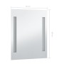 Espejo de pared de baño con LED 50x60 cm de vidaXL, Espejos - Ref: Foro24-144702, Precio: 87,29 €, Descuento: %