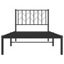 Estructura de cama con cabecero metal negro 90x190 cm de , Camas y somieres - Ref: Foro24-374429, Precio: 64,66 €, Descuento: %