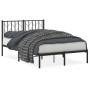 Estructura de cama con cabecero metal negro 120x190 cm de , Camas y somieres - Ref: Foro24-374434, Precio: 96,84 €, Descuento: %