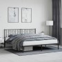 Bed frame with black metal headboard 180x200 cm by , Beds and slatted bases - Ref: Foro24-374441, Price: 127,61 €, Discount: %