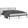 Bed frame with black metal headboard 180x200 cm by , Beds and slatted bases - Ref: Foro24-374441, Price: 127,61 €, Discount: %