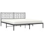 Bed frame with black metal headboard 180x200 cm by , Beds and slatted bases - Ref: Foro24-374441, Price: 127,61 €, Discount: %