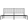 Bed frame with black metal headboard 180x200 cm by , Beds and slatted bases - Ref: Foro24-374441, Price: 127,61 €, Discount: %