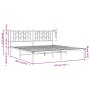 Bed frame with black metal headboard 180x200 cm by , Beds and slatted bases - Ref: Foro24-374441, Price: 127,61 €, Discount: %