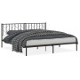 Bed frame with black metal headboard 193x203 cm by , Beds and slatted bases - Ref: Foro24-374443, Price: 92,99 €, Discount: %