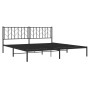 Bed frame with black metal headboard 193x203 cm by , Beds and slatted bases - Ref: Foro24-374443, Price: 92,99 €, Discount: %