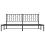 Bed frame with black metal headboard 193x203 cm by , Beds and slatted bases - Ref: Foro24-374443, Price: 92,99 €, Discount: %