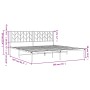 Bed frame with black metal headboard 193x203 cm by , Beds and slatted bases - Ref: Foro24-374443, Price: 92,99 €, Discount: %