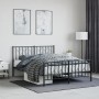 Black metal headboard and footboard bed frame 140x190cm by , Beds and slatted bases - Ref: Foro24-374455, Price: 106,63 €, Di...