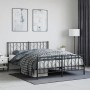 Black metal headboard and footboard bed frame 150x200cm by , Beds and slatted bases - Ref: Foro24-374457, Price: 124,70 €, Di...